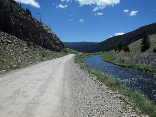 GDMBR: Riding south on NF-250 along the Conejos River.